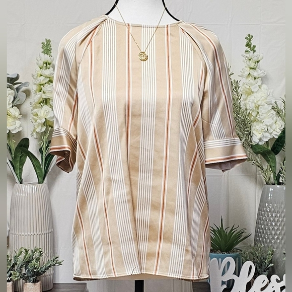 WORTHINGTON | WENDY STRIPE BLOUSE - NWT! - Picture 3 of 16